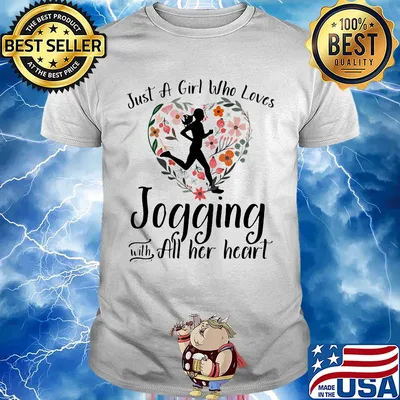 Just a girl who loves jogging with all her heart flowers shirt