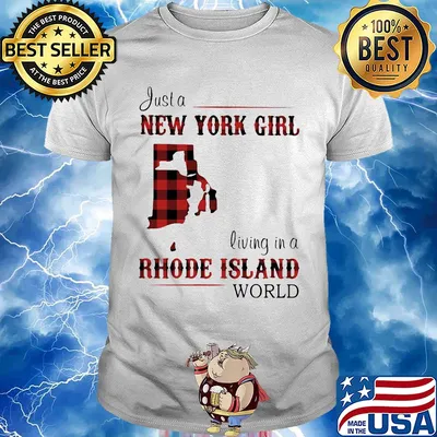 Just a new york girl living in a rhode island world map shirt