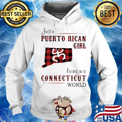 Just a puerto rican girl living in a connecticut world map s Hoodie