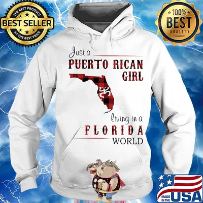 Just a puerto rican girl living in a florida world map s Hoodie