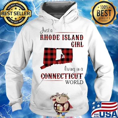 Just a rhode island girl living in a connecticut world s Hoodie