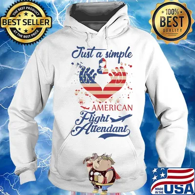 Just a simple american flight attendant independence day s Hoodie