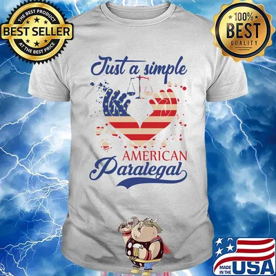Just A Simple American Paralegal Scales And Hands Independence Day Shirt