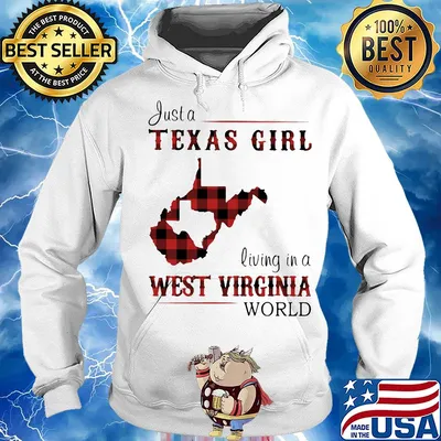 Just a Texas girl living in a west virginia map s Hoodie