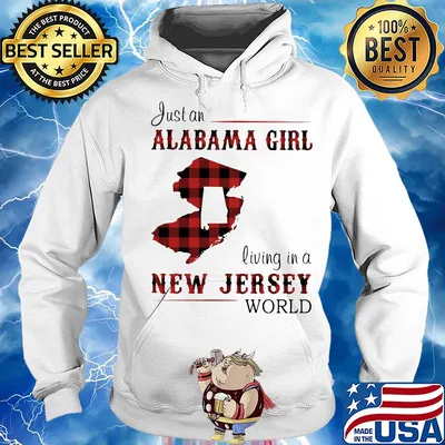 Just an alabama girl living in a new jersey world map s Hoodie