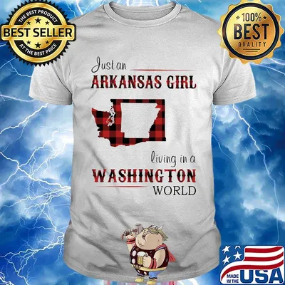 Just an arkansas girl living in a washington world map shirt