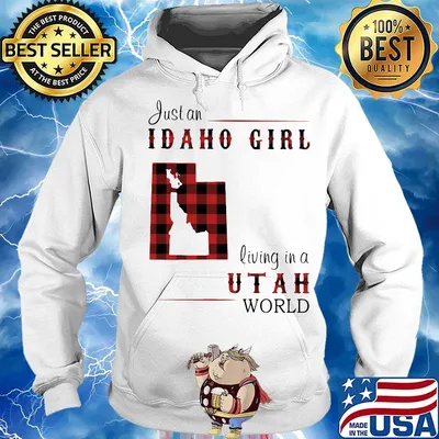 Just an Idaho girl living in a Utah world map s Hoodie
