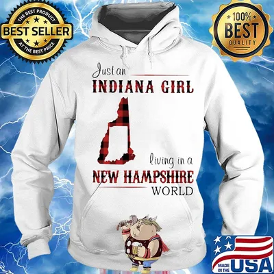 Just an Indiana girl living in a new hampshire world map s Hoodie