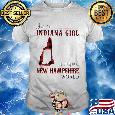 Just an Indiana girl living in a new hampshire world map shirt