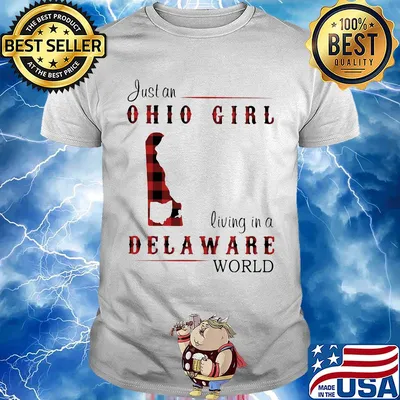 Just an ohio girl living in a delaware world shirt
