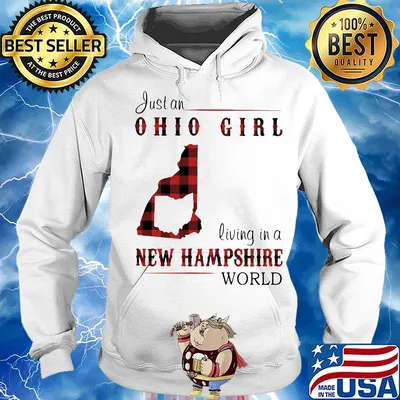 Just an ohio girl living in a new hampshire world map s Hoodie