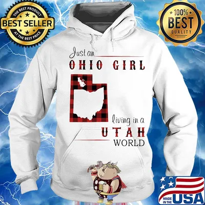 Just an ohio girl living in a utah world map s Hoodie