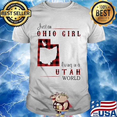 Just an ohio girl living in a utah world map shirt