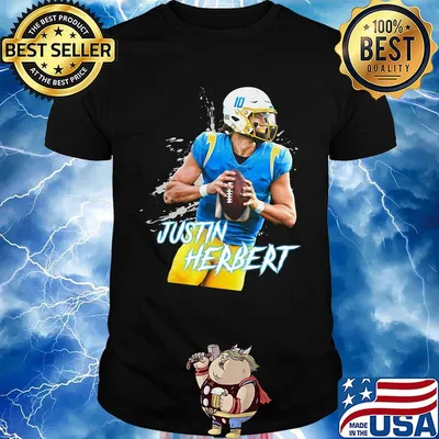 Justin herbert 10 los angeles football chargers shirt