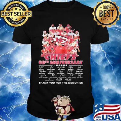 Kansas city chiefs 60th anniversary 1960 2020 thank you for the memories signature shirt