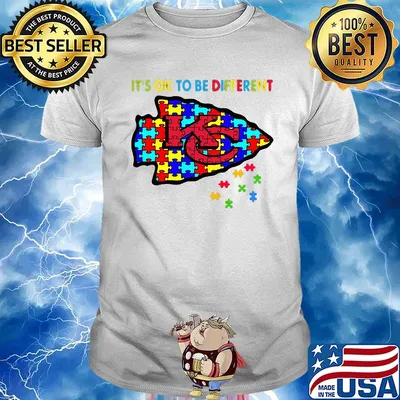 Kansas city chiefs it's ok to be different autism awareness shirt