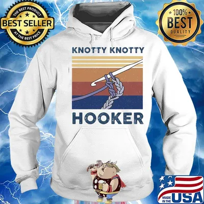 Knitting knotty knotty hooker vintage retro s Hoodie