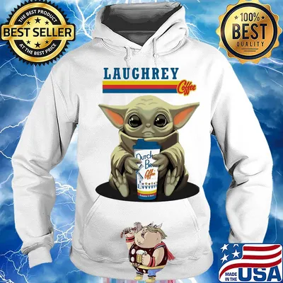 Laughrey coffee star wars baby yoda hug dutch bros coffee s Hoodie