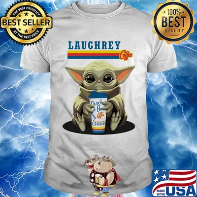 Laughrey coffee star wars baby yoda hug dutch bros coffee shirt