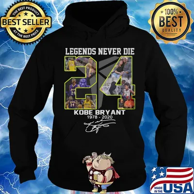 Legends never die 24 kobe bryant 1978 2020 los angeles lakers basketball team signature s Hoodie