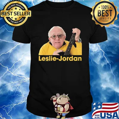 Leslie jordan playing guitar shirt