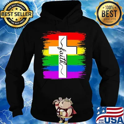 Lgbt faith cross rainbow s Hoodie