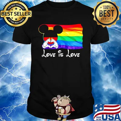 Lgbt flag mickey mouse love is love shirt