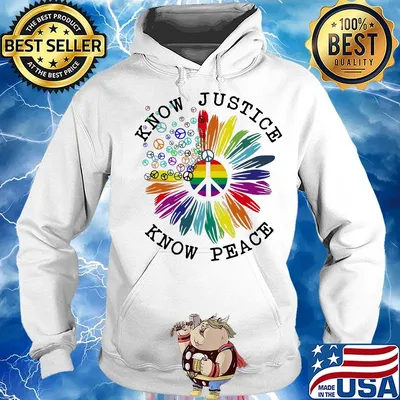 Lgbt flower know justice know peace s Hoodie