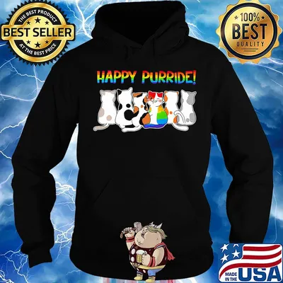 Lgbt happy purride cats s Hoodie