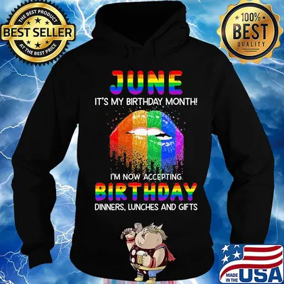 Lgbt lips june it's my birthday month i'm now accepting birthday dinners lunches and gifts s Hoodie