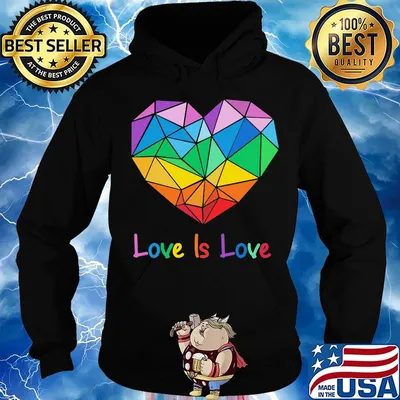 Lgbt love is love heart s Hoodie