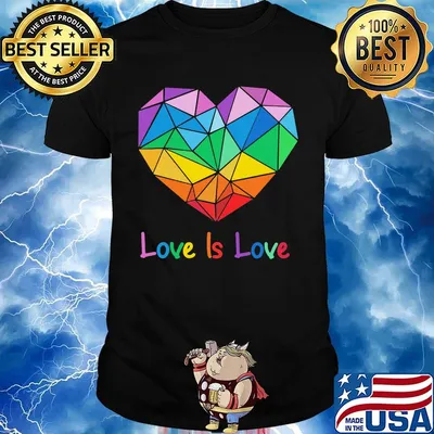 Lgbt love is love heart shirt