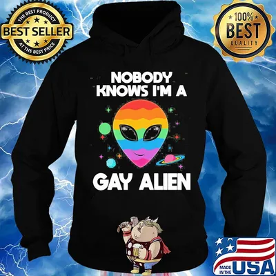 Lgbt nobody knows i'm a gay alien s Hoodie