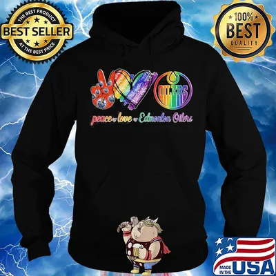 Lgbt peace love edmonton oilers s Hoodie