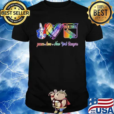 Lgbt peace love new york rangers shirt