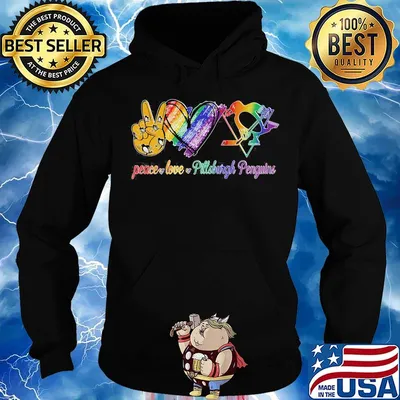 Lgbt peace love pittsburgh penguins s Hoodie