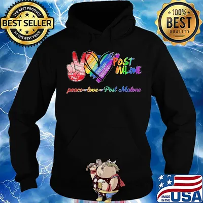 Lgbt peace love post malone s Hoodie