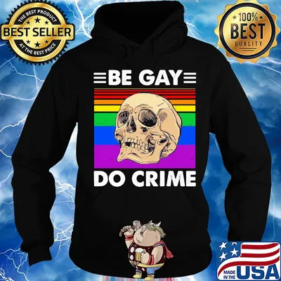 Lgbt skull be gay do crime vintage retro s Hoodie