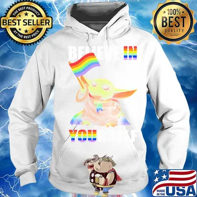 Lgbt star wars baby yoda believe in yourself s Hoodie