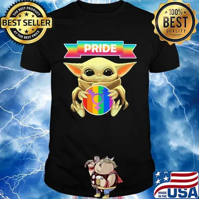 Lgbt star wars baby yoda hug pride shirt
