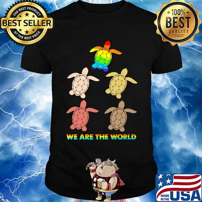 Lgbt turtle we are the world shirt