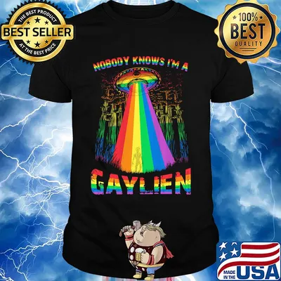Lgbt ufo nobody knows im a gaylien shirt