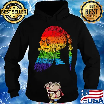 Lgbt viking ragnar skull s Hoodie