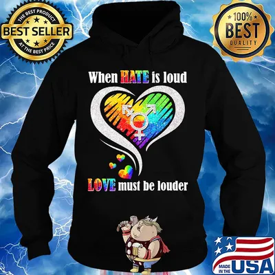 Lgbt when hate is loud love must be louder heart s Hoodie