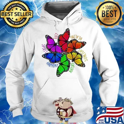 Life Healing Sunlight Nature Harmony Spirit Butterfly Shirt Hoodie