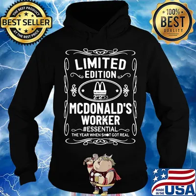 Limited edition mcdonald's worker essential the year when shit got real mask s Hoodie
