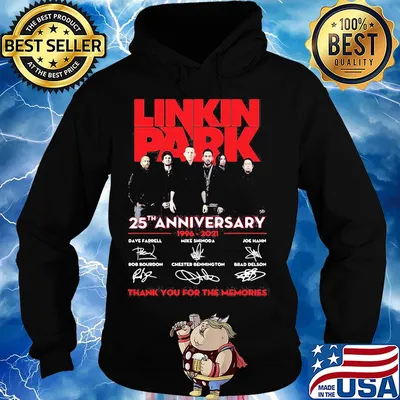 Linkin park 25th anniversary 1996 2021 thank you for the memories signatures s Hoodie