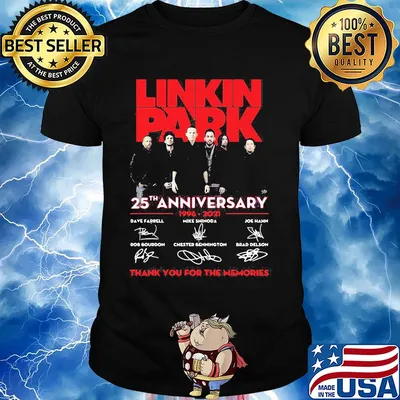 Linkin park 25th anniversary 1996 2021 thank you for the memories signatures shirt
