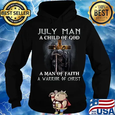 Lion july man a child of god a man of faith a warrior of christ s Hoodie