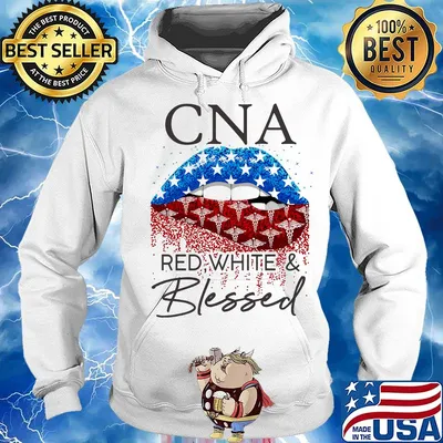 Lips cna red white and blessed american flag independence day s Hoodie